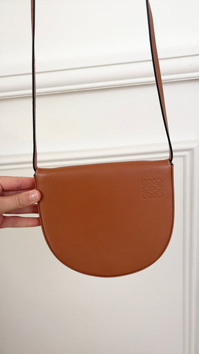 Loewe Calfskin Flat Cross Body Bag Tan