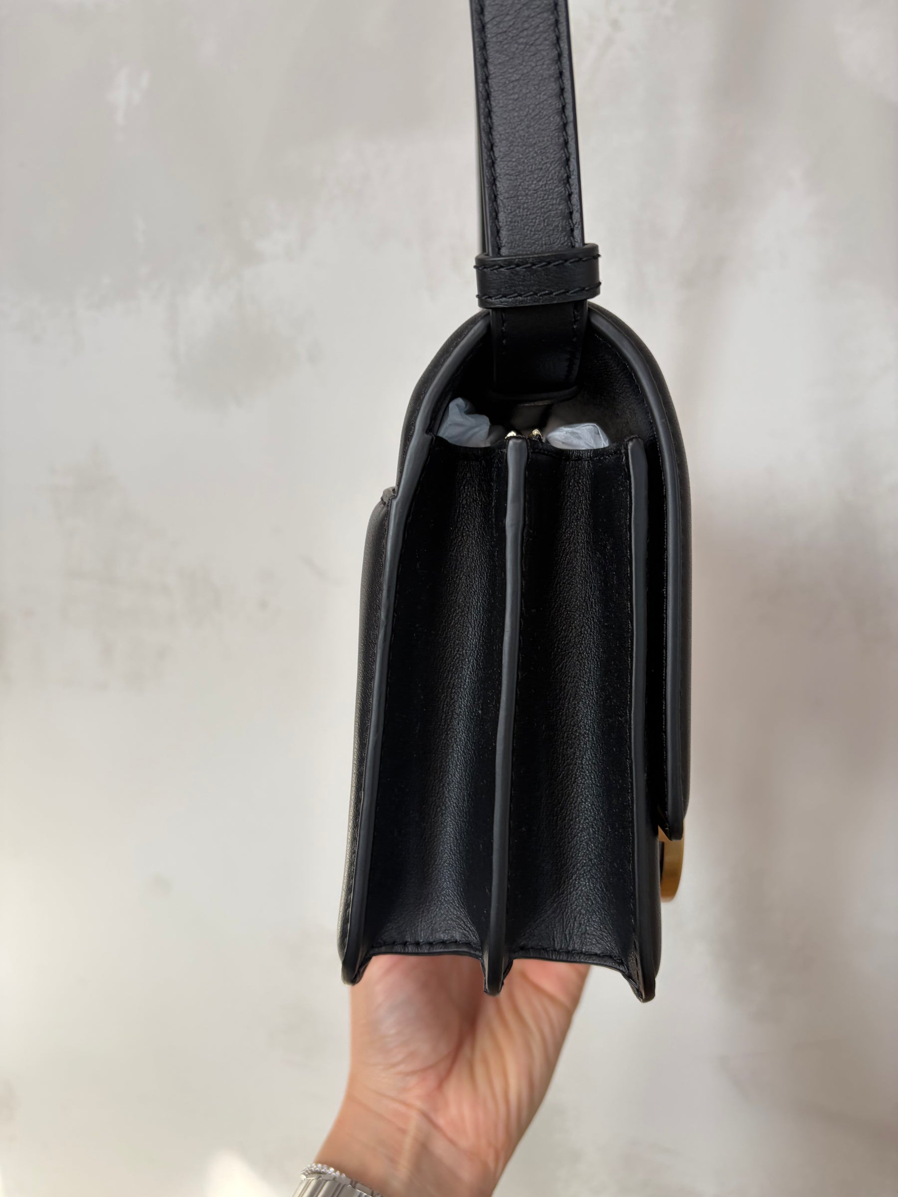 Oroton Black Logo Crossbody Bag