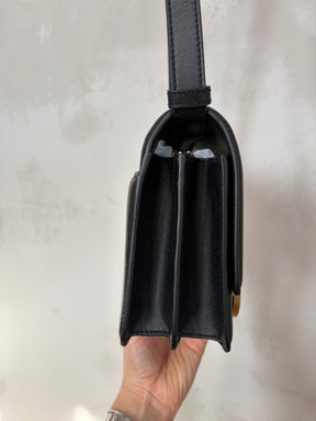 Oroton Black Logo Crossbody Bag
