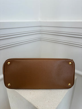 Prada Tan Saffiano Leather Galleria Tote