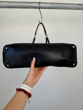 Chanel Black Leather Expandable Flap Bag