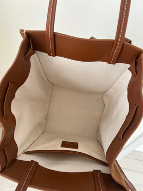 Vince Tan Leather and Suede Tote Bag