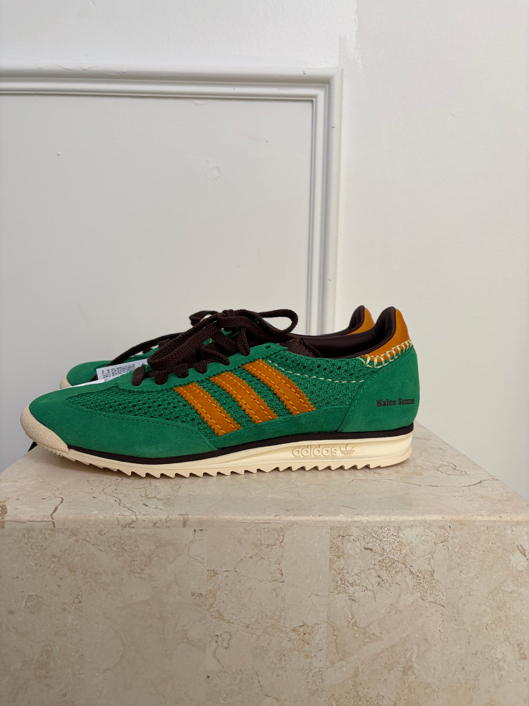 Adidas x Wales Bonner Green and Marigold Knit Sneakers, 6 US