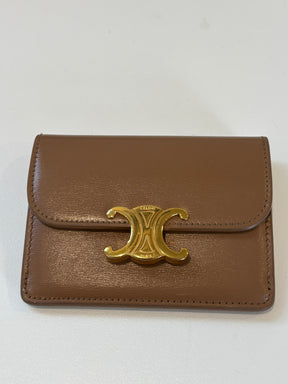 Celine Card Wallet In Tan