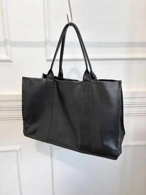 A-ESQUE Black Large Leather Tote