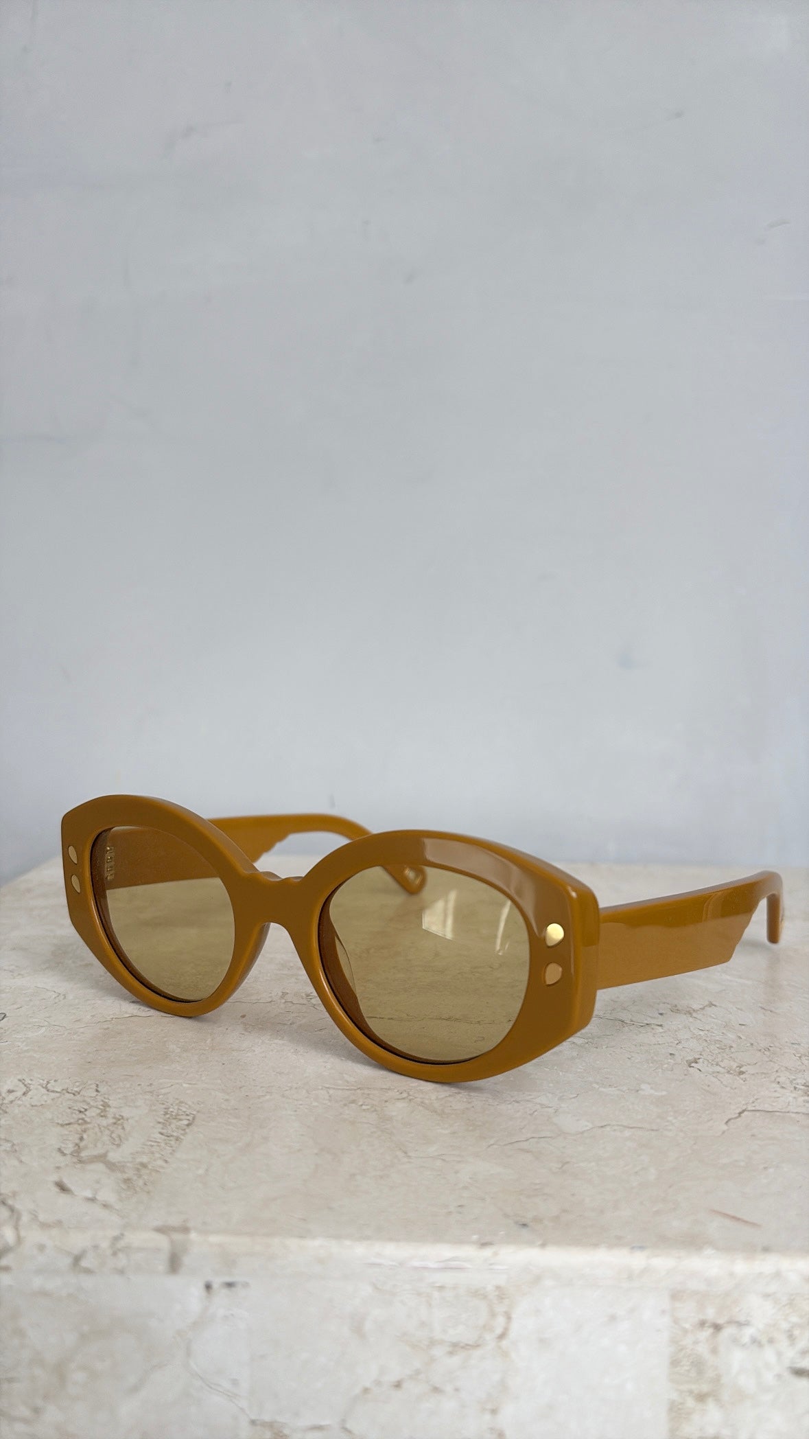 Lucy Folk Mustard Cartouche Sunglasses