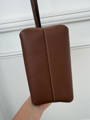 Oroton Tan Leather Bucket Bag