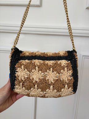 Gucci GG Marmont Raffia Shoulder Bag