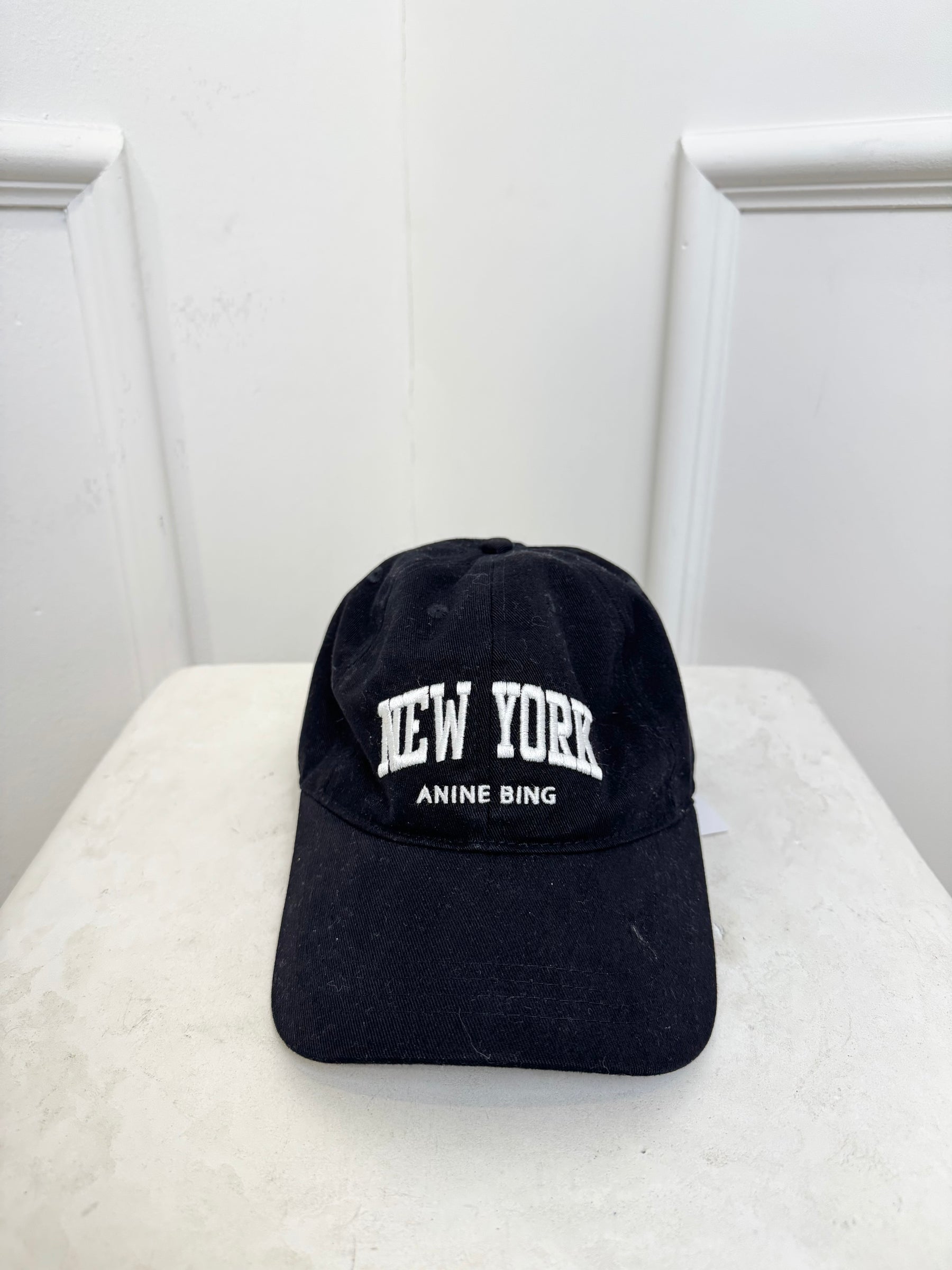 Anine Bing Black and White Logo Cap