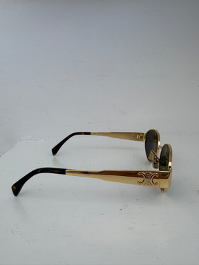 Celine Oval Gold Frame Sunglasses