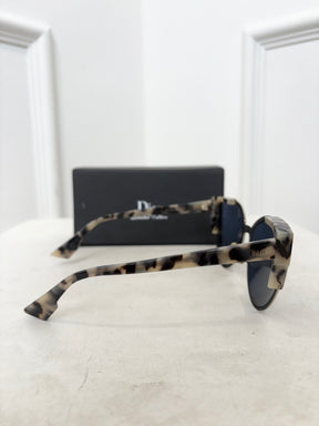 Dior Black and Grey Tortoiseshell Corner Sunglasses