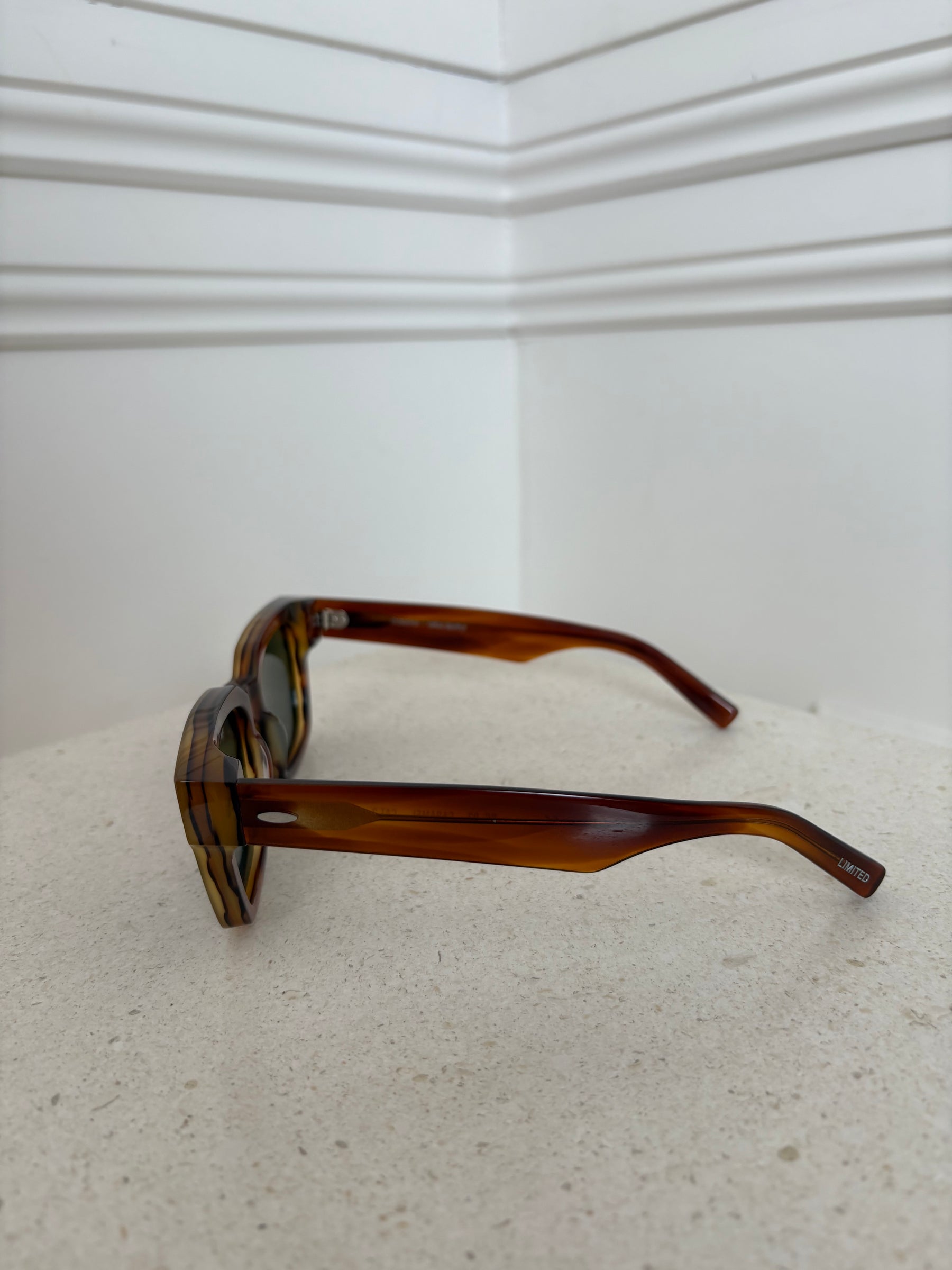 bassike x Local Supply Brown Square Sunglasses