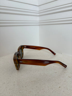bassike x Local Supply Brown Square Sunglasses