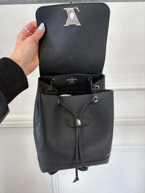 Louis Vuitton Black Leather LockMe Backpack