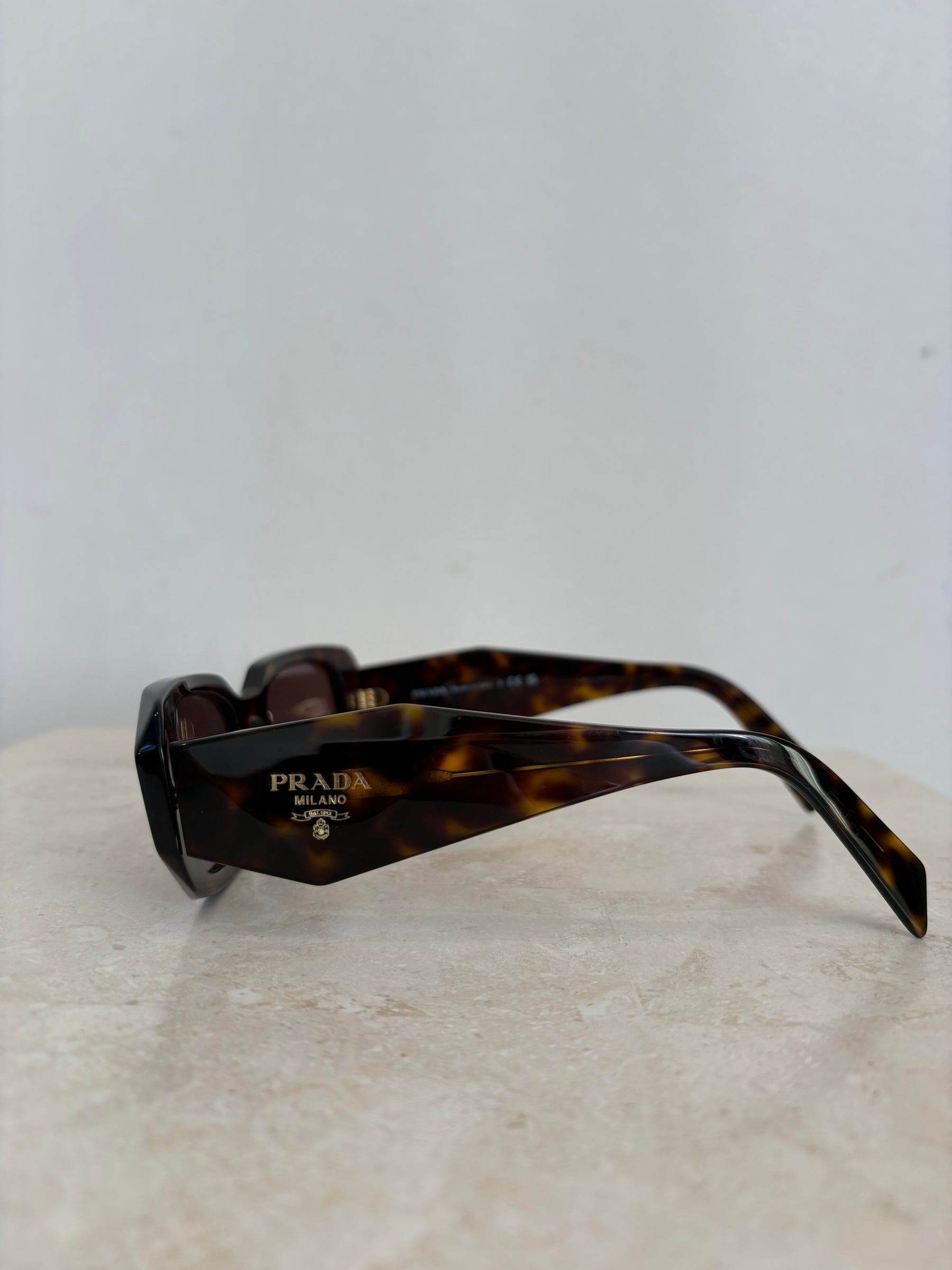 Prada Tortoiseshell Symbole Sunglasses