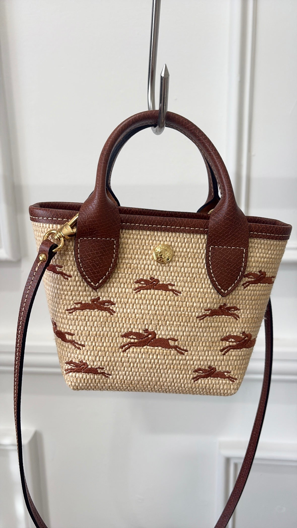 Longshamp Le Panier Pliage basket Bag Natural, XS