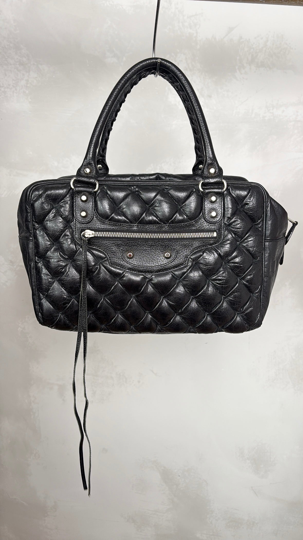 Balenciaga Plombe Quilted Chevre Leather Matelasse MM Bag