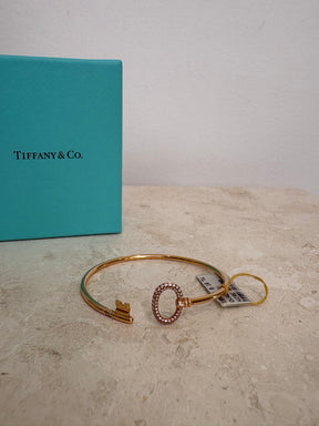 Tiffany & Co 18  Karat rose gold l Key Wire Blt 0.18 Karat Diamonds, m