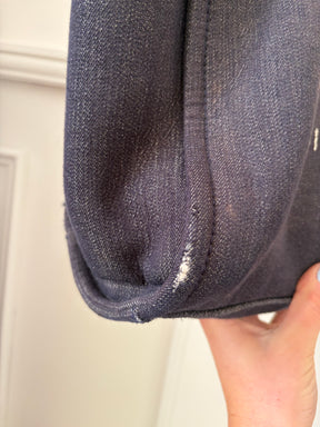 Chanel Navy Canvas Deauville Tote