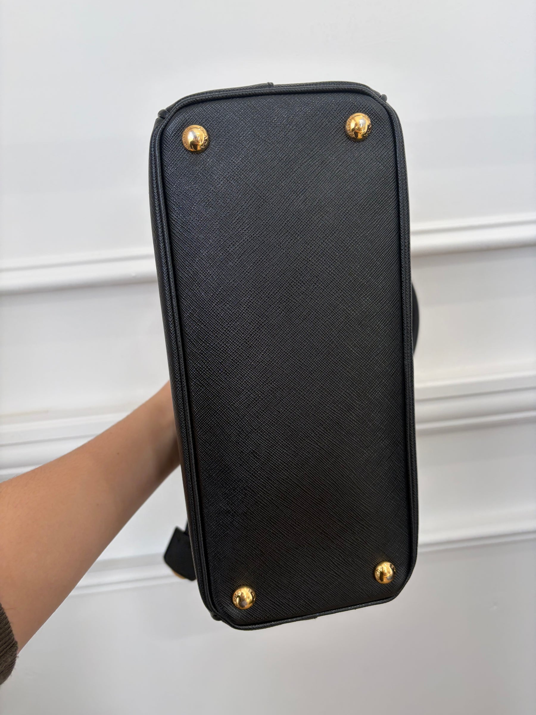 Prada Black Saffiano Leather Galleria Tote