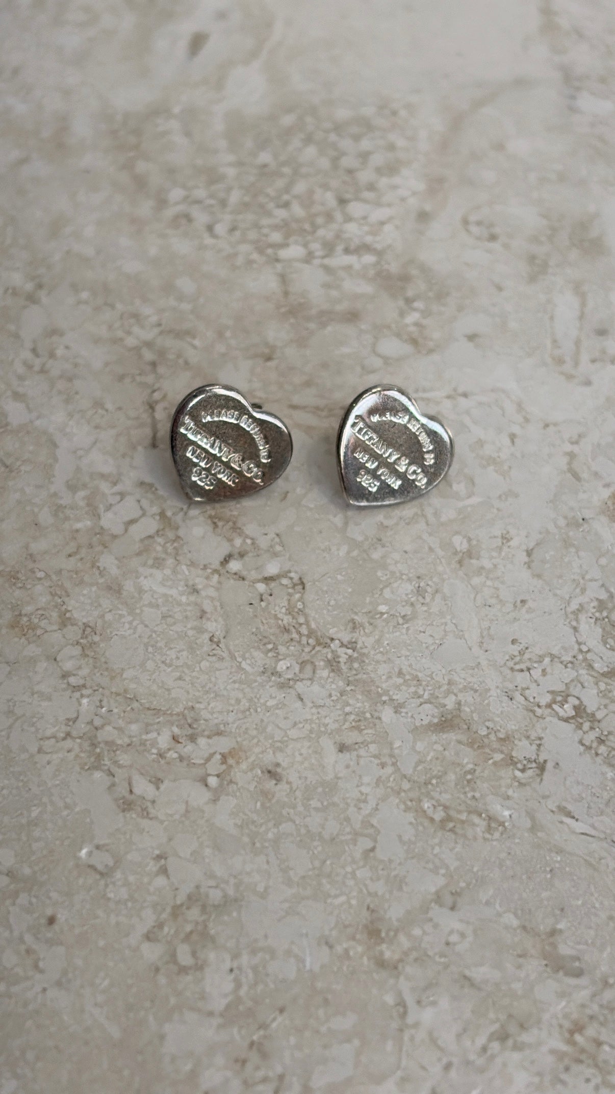 Tiffany & Co. Silver Return To Tiffany Heart Studs
