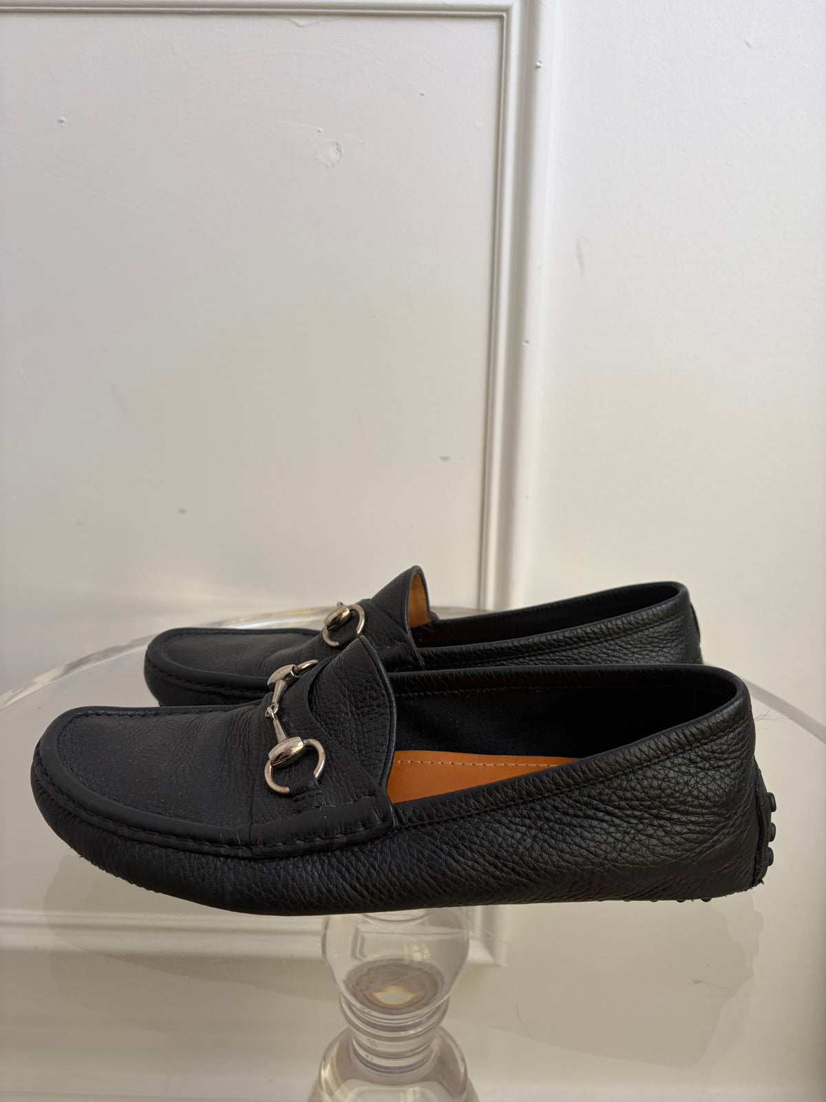 Gucci Black Leather Horsebit Driving Shoes, 6.5 UK
