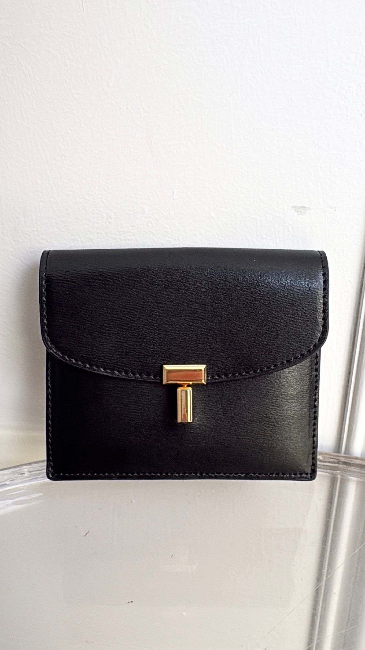 Totême Black Leather Coin Purse