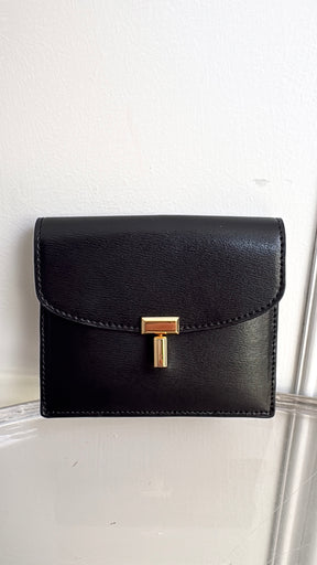 Totême Black Leather Coin Purse