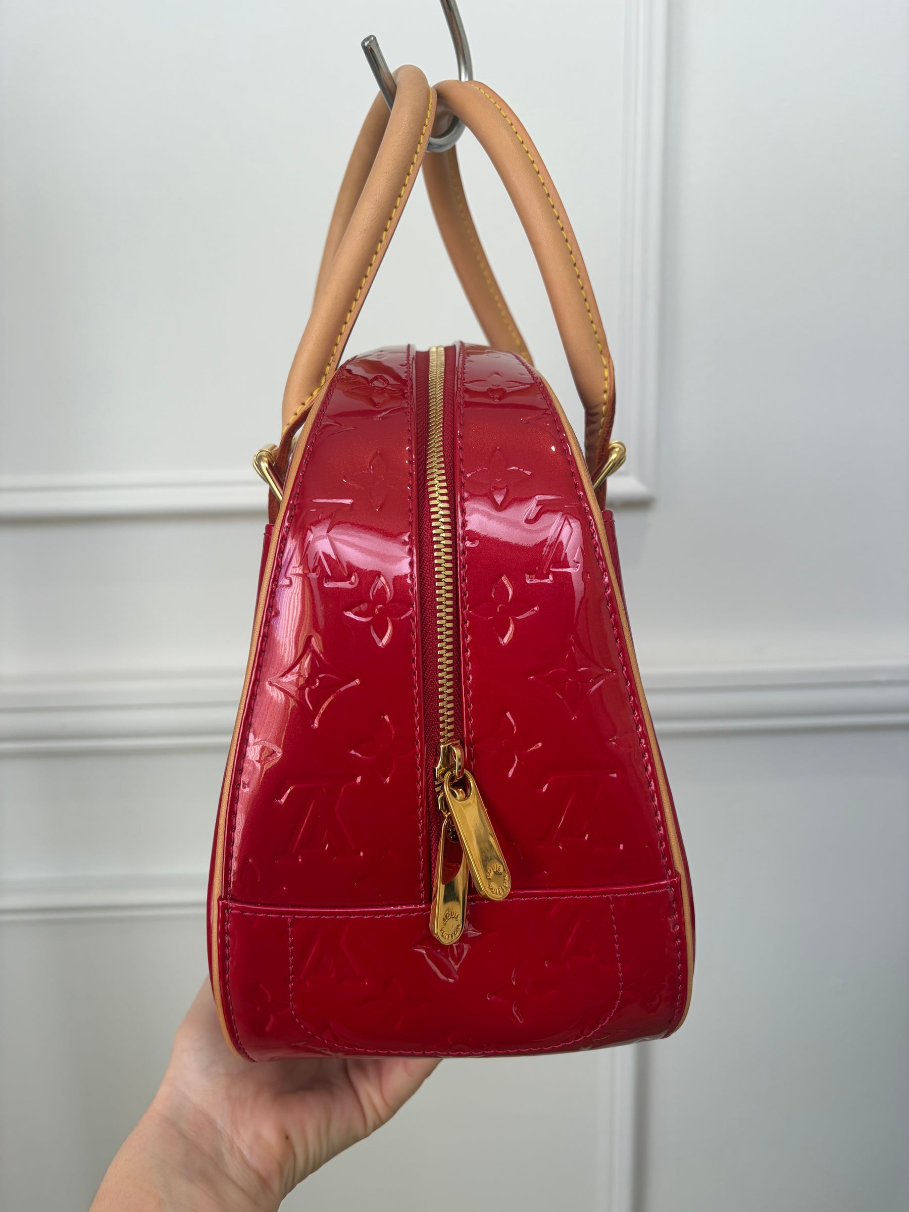 Louis Vuitton Red Vernis Leather Summit Drive Bag