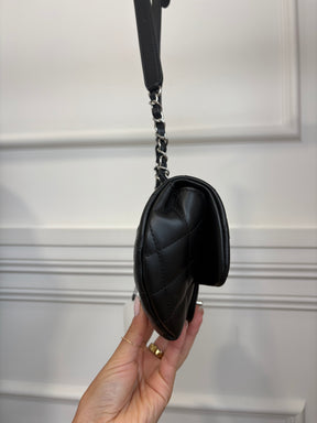 Chanel Black Leather Uniform Belt Bag