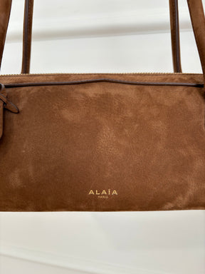 Alaïa Tan Le Teckel medium nubuck shoulder bag