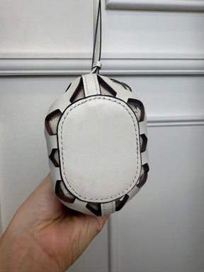 Loewe White Anagram Logo Mini Bucker Bag