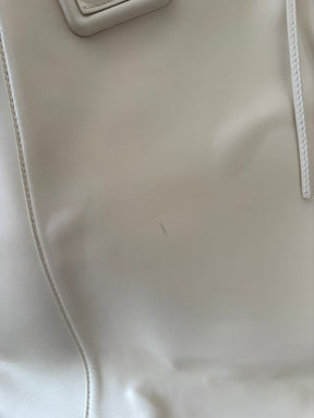 Bottega Veneta White Leather Maxi Arco Tote
