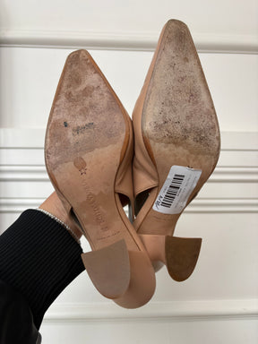 Bottega Veneta Beige Slingback Pumps, 38