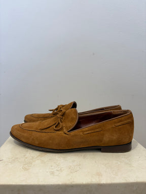 Sergio Rossi Brown Suede Loafers, 37.5