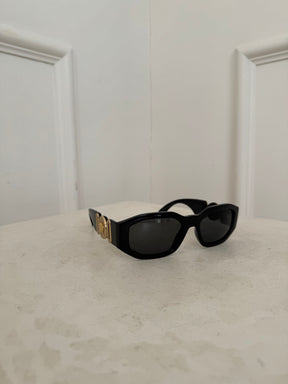 Versace Black Sunglasses Gold Hardware