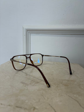 Tom Ford Blue Light Glasses Burgundy and Gold