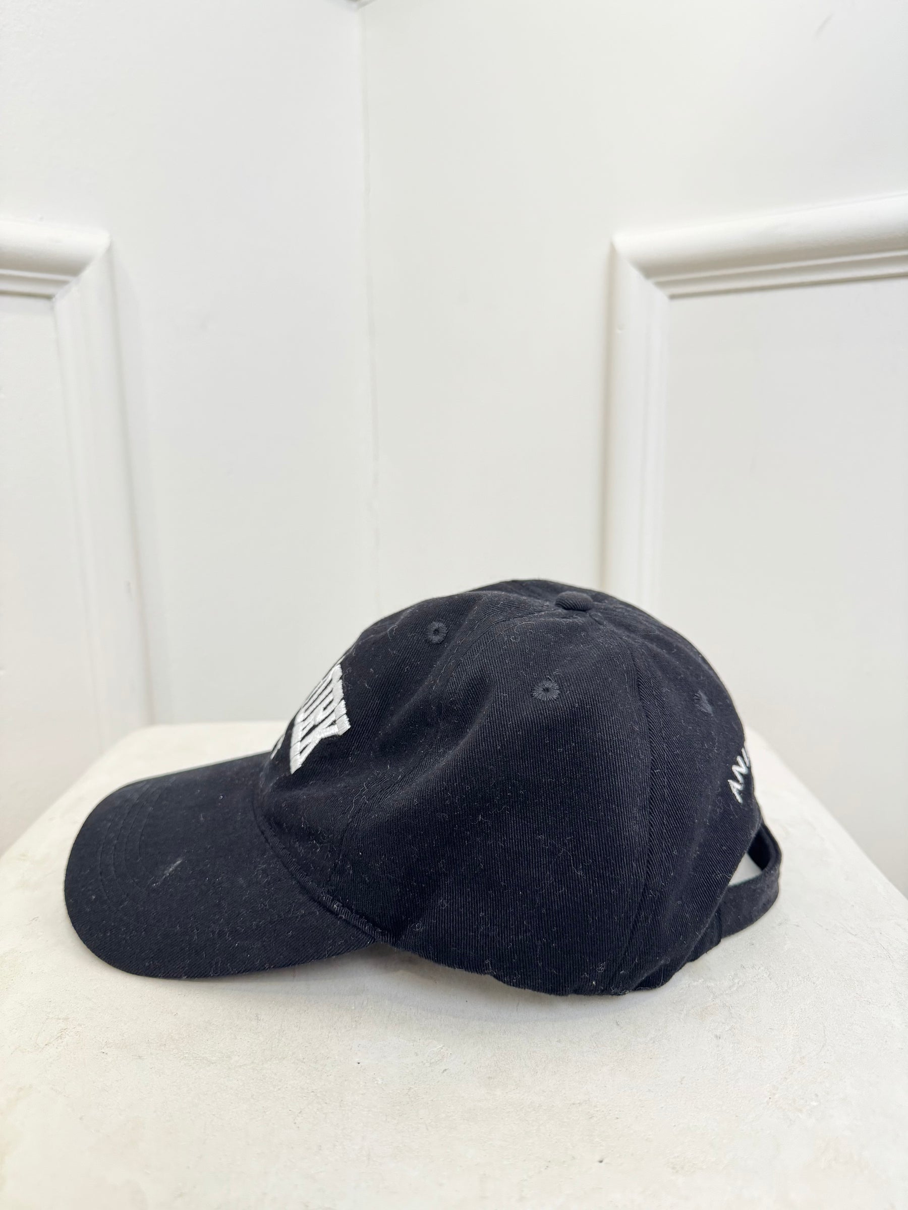 Anine Bing Black and White Logo Cap