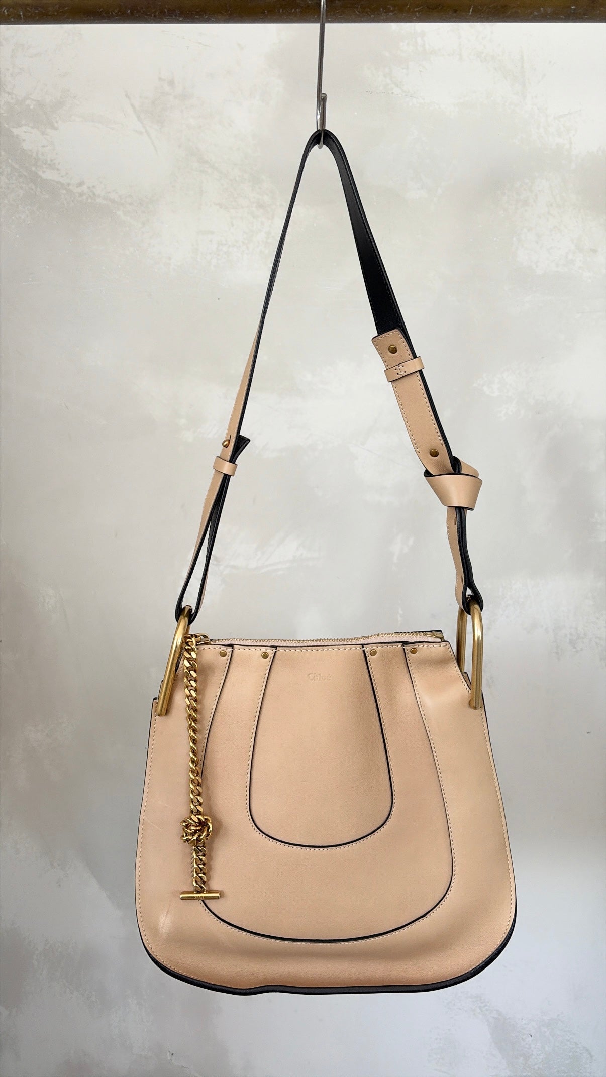 Chloé Beige Leather Hayley Hobo Shoulder Bag