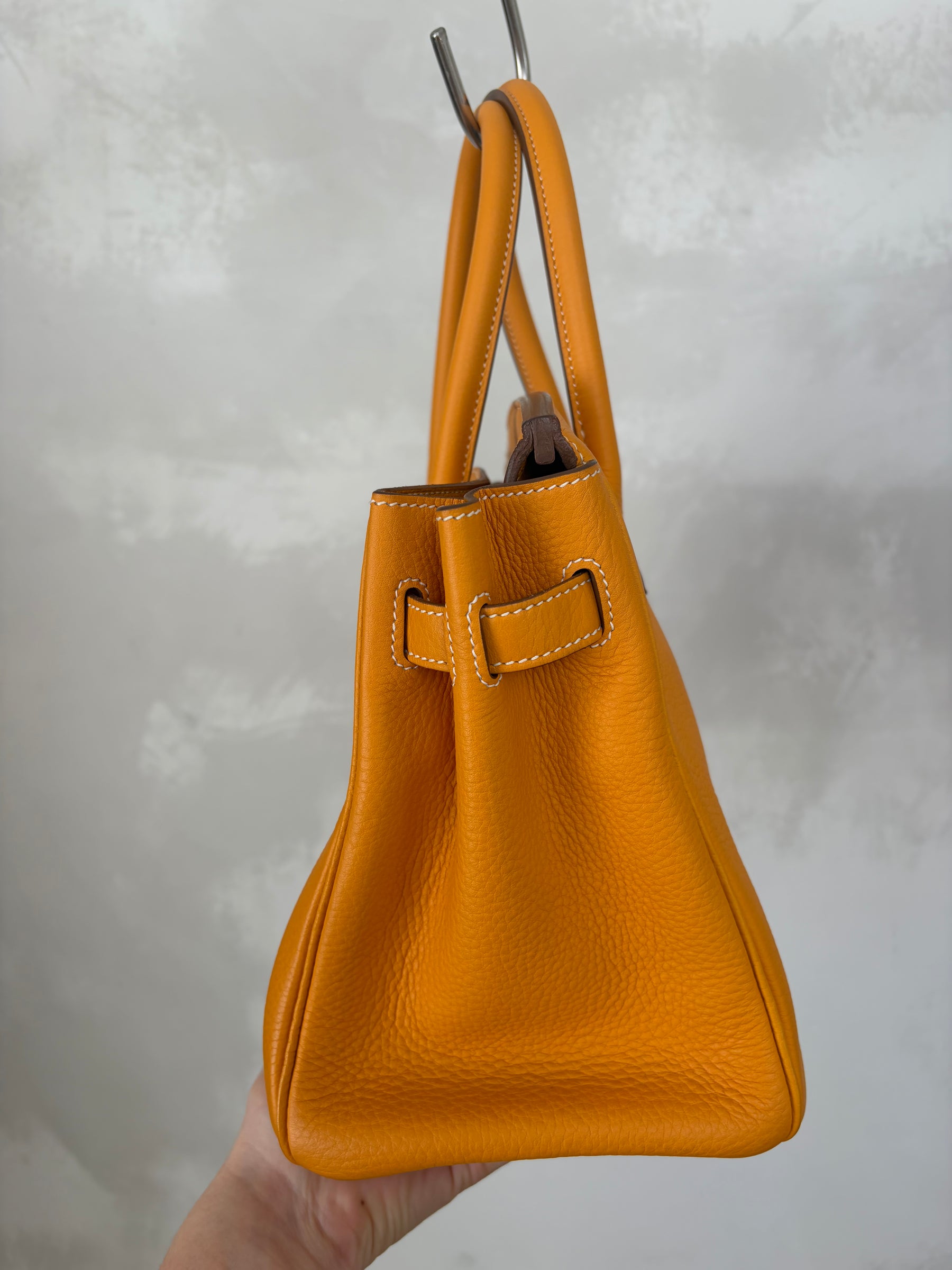 Hermès Marigold Togo Leather Birkin 30 with Gold Hardware