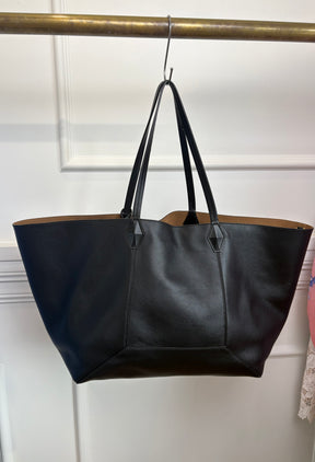 Jimmy Choo Black Leather Oversized Diamond Tote
