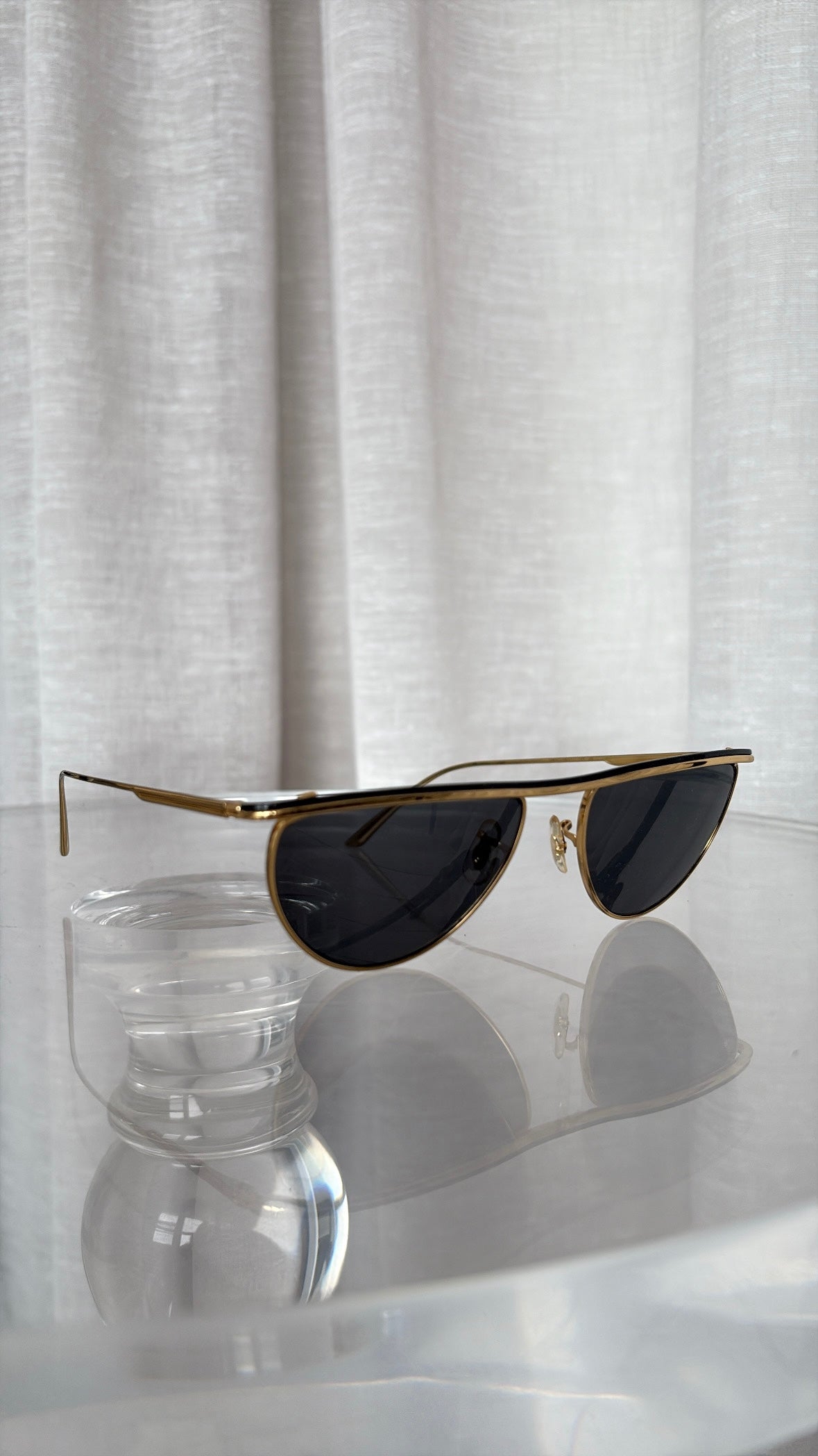 Khaite x Oliver Peoples Gold 1984C flat-top sunglasses