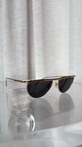 Khaite x Oliver Peoples Gold 1984C flat-top sunglasses