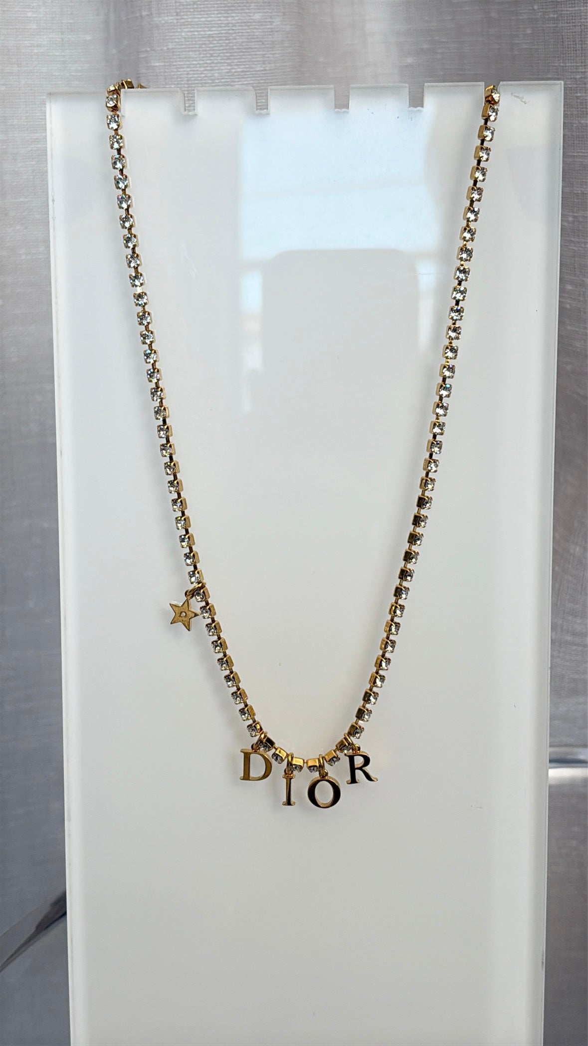 Dior (R)evolution Necklace Gold Silver Tone Crystals