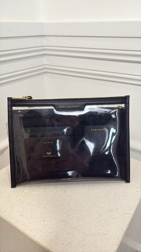 Anya Hindmarch Safe Deposit Leather Trimmed PVC Pouch