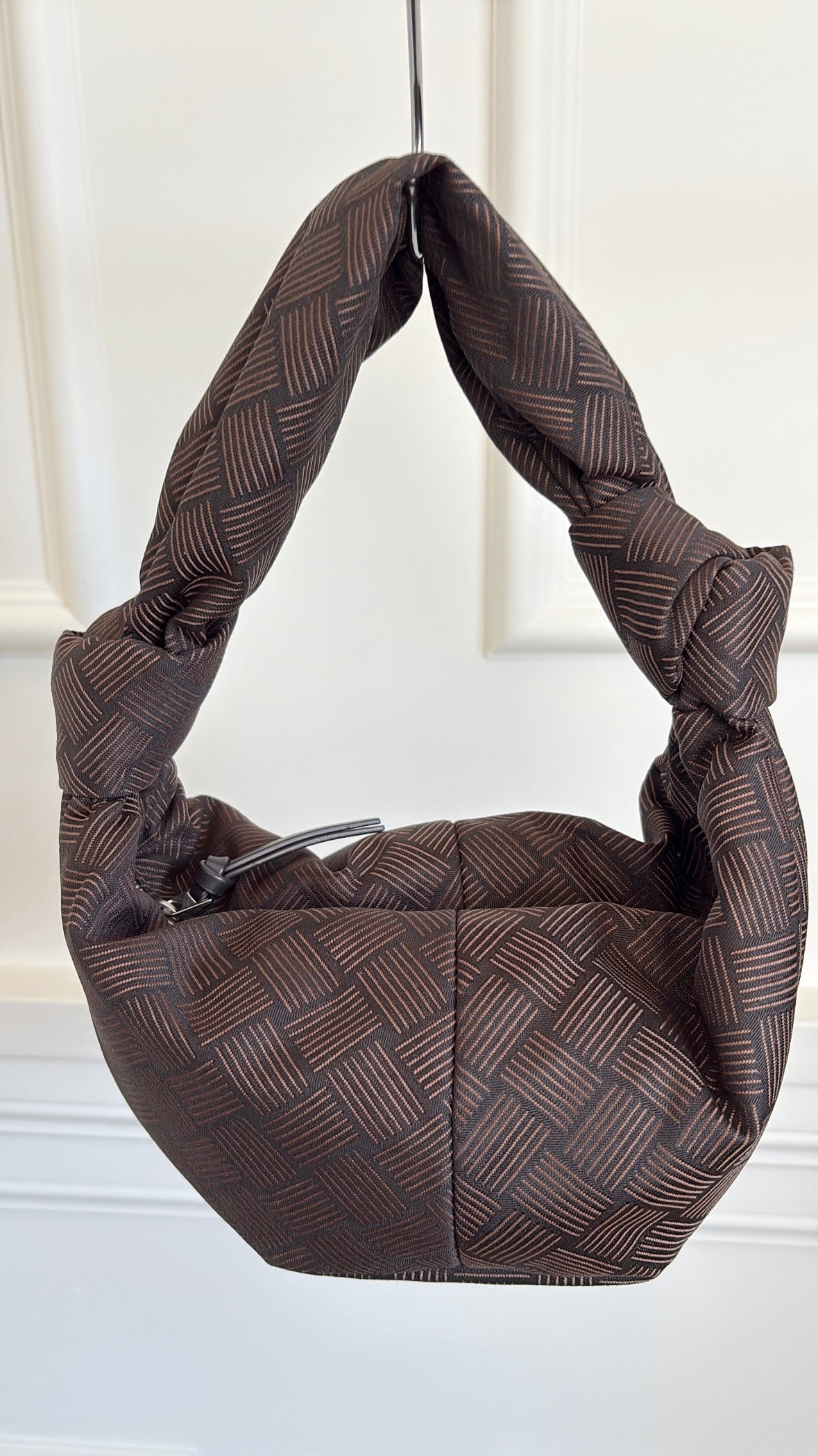 Bottega Venetta Cloth Double Know Bag In Brown