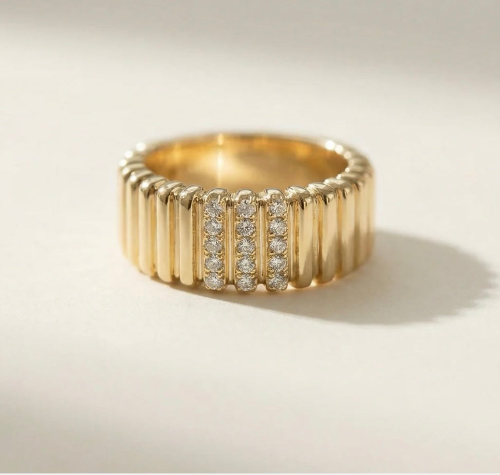 Goldie Paris Yellow Gold and Diamond Royale Ring