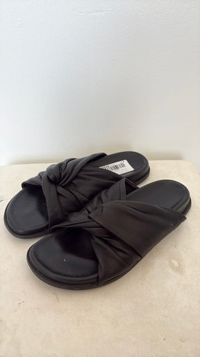 bassike Leather Knot Sandals Black, 39