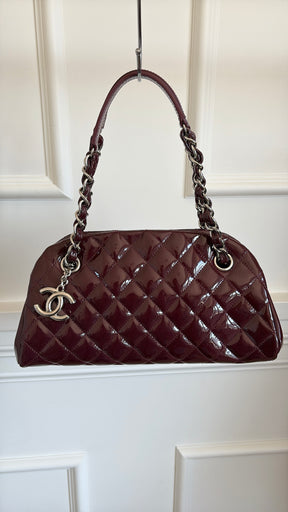Chanel Purple Patent Leather Mademoiselle Shoulder Bag