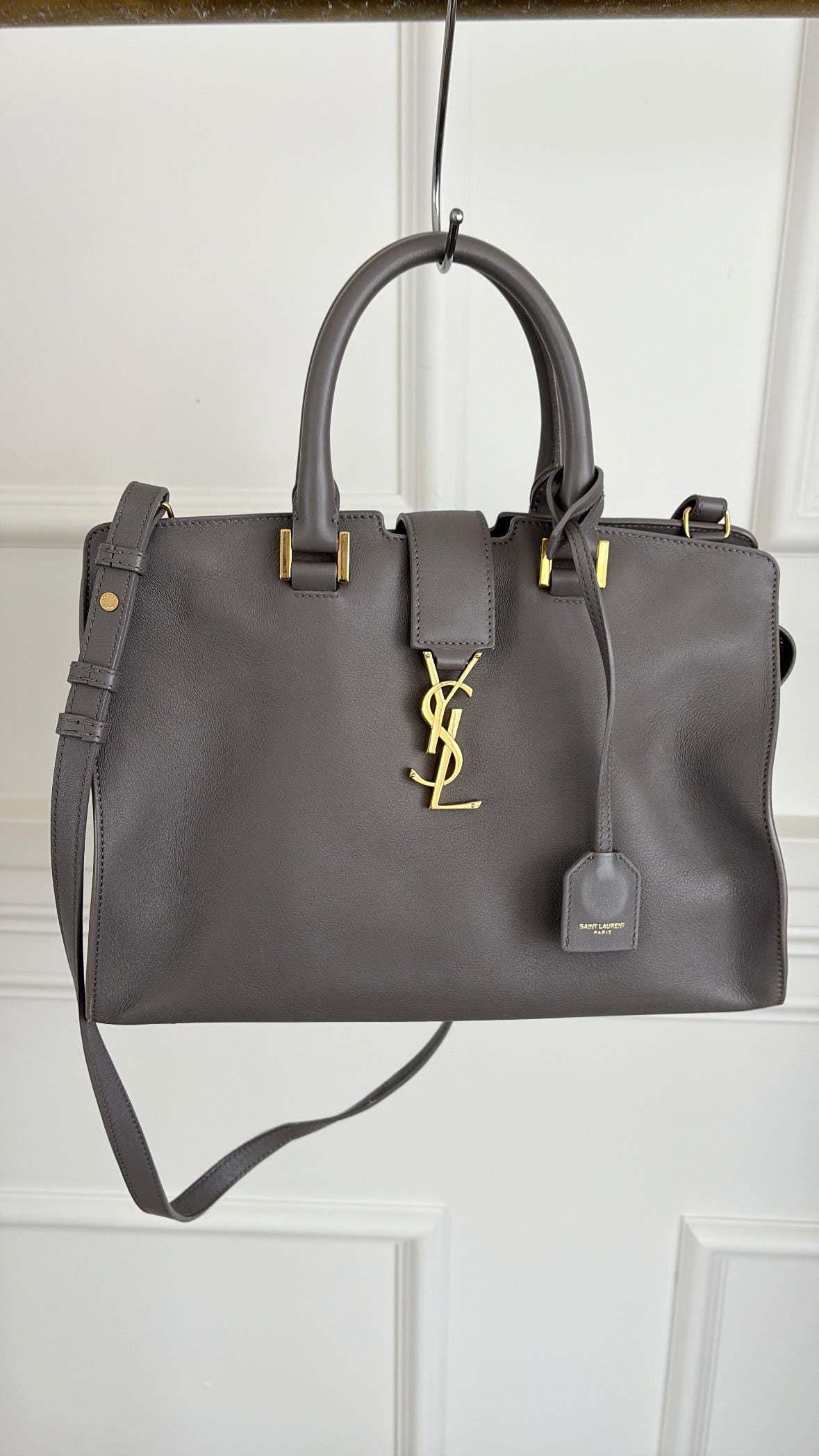 YSL Monogram Cabas leather crossbody bag